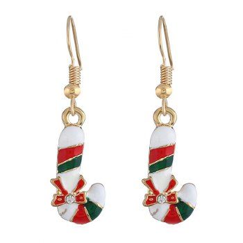 

Christmas Candy Bar Rhinestone Earrings, Gold