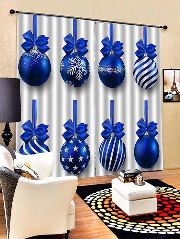 DressLily.com: Photo Gallery - 2PCS Christmas Ball Star Window Curtains