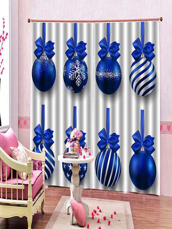 DressLily.com: Photo Gallery - 2PCS Christmas Ball Star Window Curtains