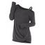 Knotted Cut Out Sweater - DARK GRAY L