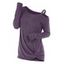 Knotted Cut Out Sweater - PURPLE M