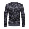 Sweat-Shirt Motif Camouflage à Imprimé Blocs de Couleurs et Inscription - Noir M