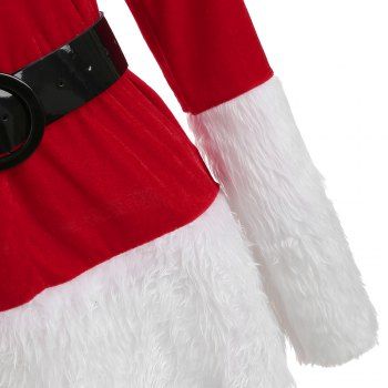 Christmas Santa Claus Costume Velvet Dress