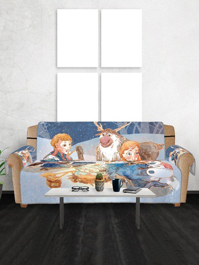 

Christmas Night Picnic Pattern Couch Cover, Multi