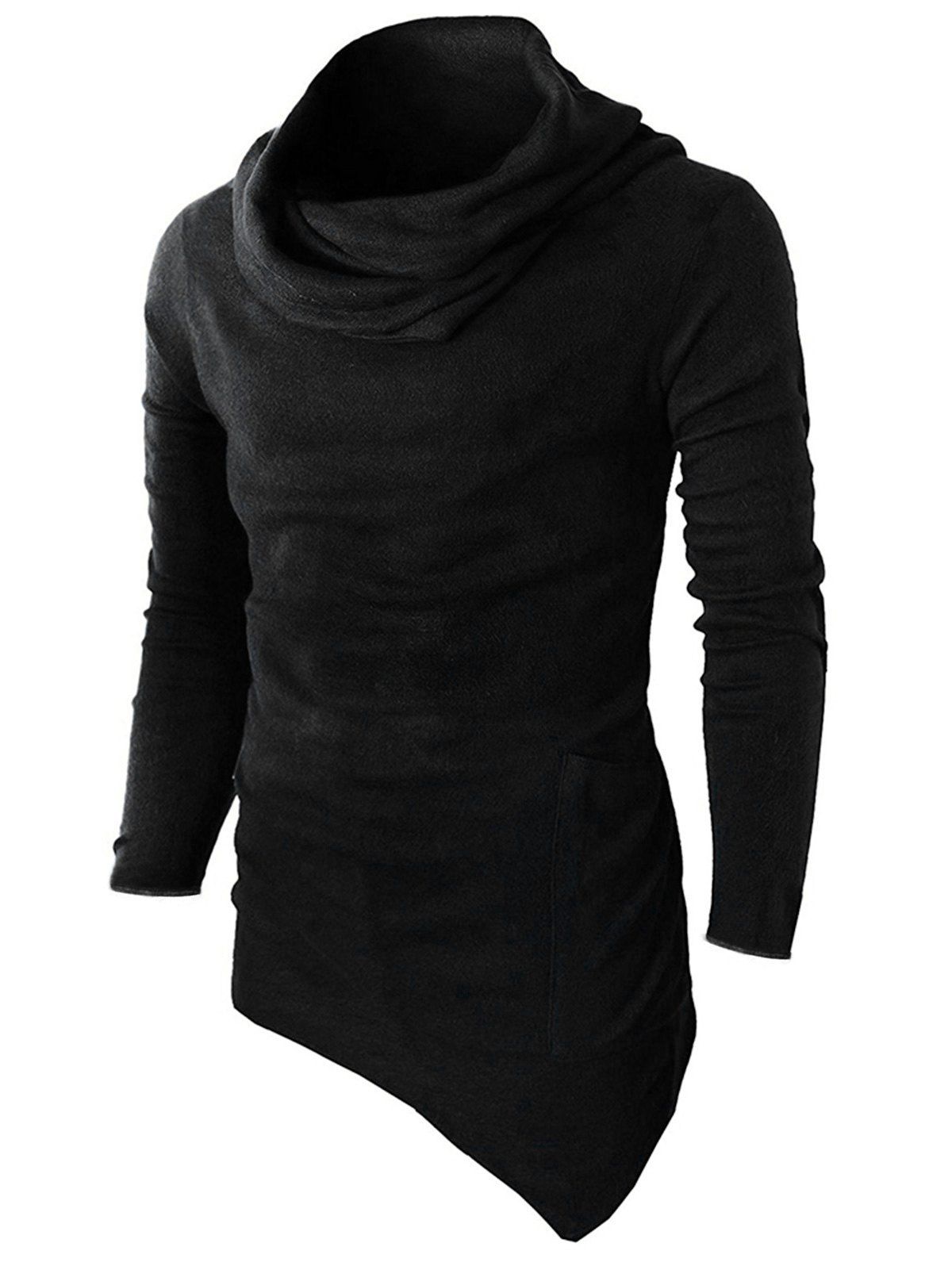 DressLily.com: Photo Gallery - One Pocket Cowl Neck Asymmetrical Sweater