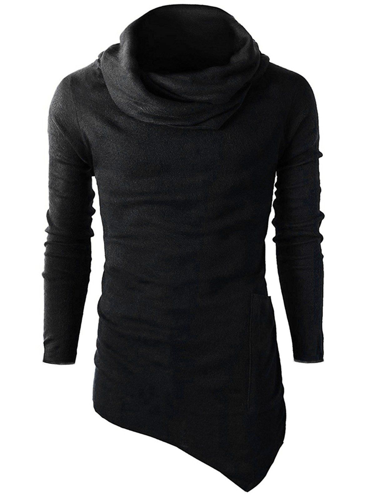 DressLily.com: Photo Gallery - One Pocket Cowl Neck Asymmetrical Sweater