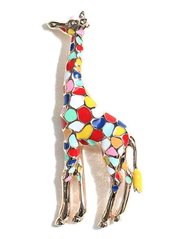 Broche Girafe Imprimée - multicolor 