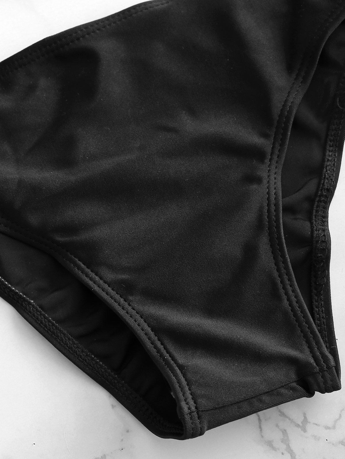 [72% OFF] 2020 Halter Criss Cross Cut Out Bikini Set In BLACK | DressLily