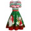 Robe Vintage Père Noël Imprimé - multicolor B L