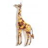 Broche Girafe Imprimée - Marron Camel 