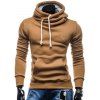 Whole Colored Drawstring Casual Hoodie - CARBON GRAY L