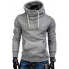 Sweat à Capuche à Cordon Décontracté à Couleur Unie pour Homme - Gris Clair S