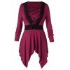Robe en mousseline à grande taille - Rouge Vineux 1X