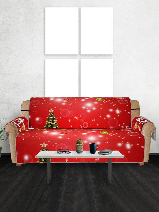 Housse de canapé motif sapin de Noël - Rouge THREE SEATS