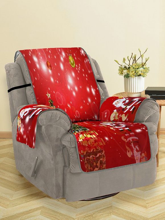 Housse de canapé motif sapin de Noël - Rouge SINGLE SEAT