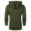 Front Pockets Zip Up Hoodie - ARMY GREEN L