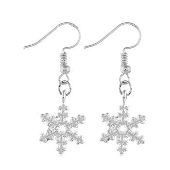 

Christmas Snowflake Design Earrings, Silver