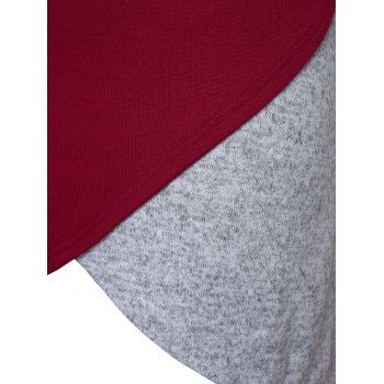 

Plus Size Hit Color High Low T-shirt, Multicolor