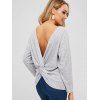 Pull Chiné Tordu Ouvert en Arrière - Gris L