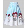 Jupe de Noël Père Noël Imprimé de Grande Taille - multicolor 1X