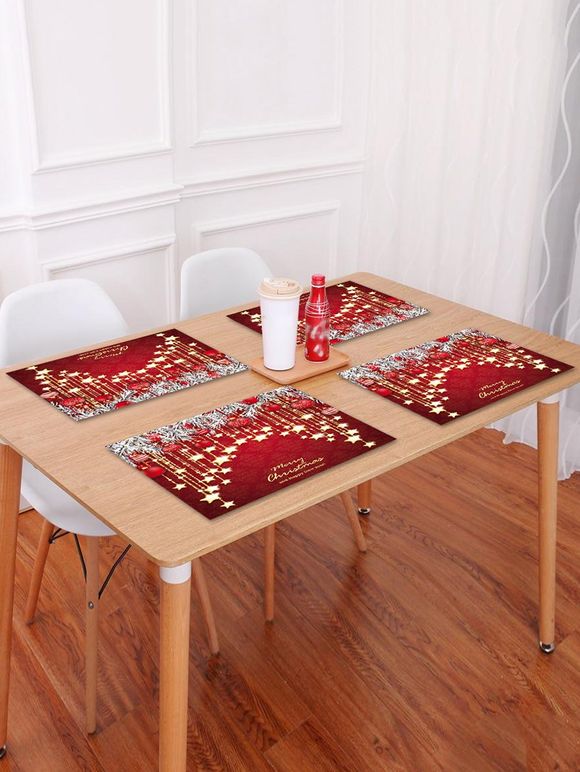 Set de table imprimé joyeux Noël étoile 1PC - Rouge W18 X L12 INCH