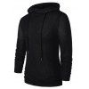 Sweat à Capuche Ajouré à Manches Longues - Noir 2XL