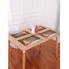 Set de table en bois imprimé cadeau de sapin de Noël 1PC - Brun Ours W18 X L12 INCH
