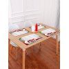 Set de table en bois imprimé cadeau de noël 1pc - Blanc W18 X L12 INCH