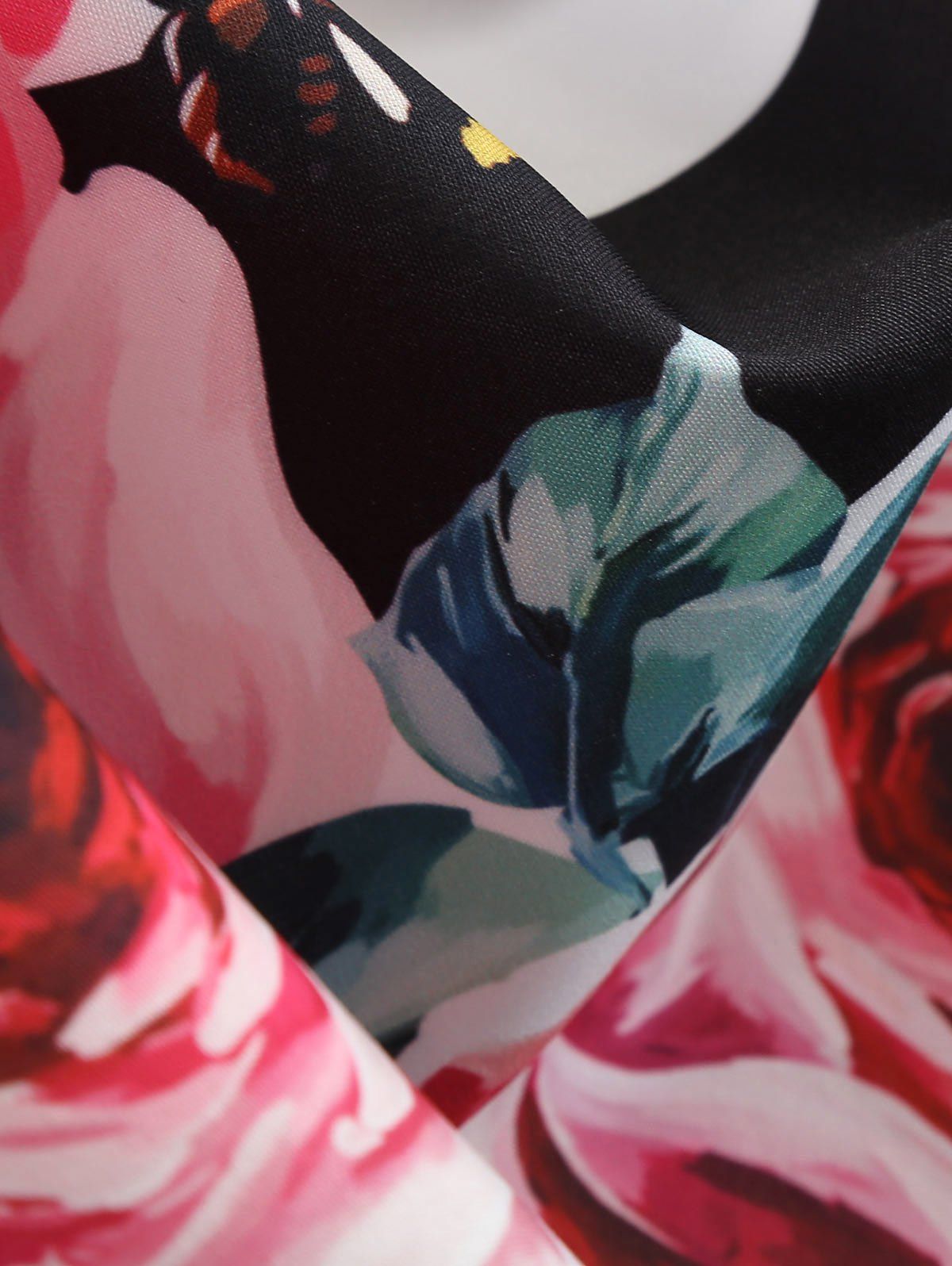 Vintage Printed Flare Dress - multicolor C M