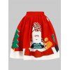 Jupe de Noël de Grande Taille - Rouge 2X