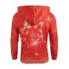 Sweat-Shirt à Capuche Pullover à Imprimé Boule de Noël - Rouge M