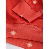Sweat-Shirt à Capuche Pullover à Imprimé Boule de Noël - Rouge 2XL