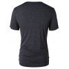 T-shirt Tordu en Blocs de Couleurs - Gris 2XL