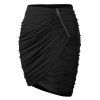 Plus Size Ruched Mini Skirt - BLACK 2X