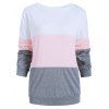 Sweat-shirt Contrasté Noué en Tricot - Rose M