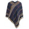 Pull Poncho en Tricot à Ourlet Pointu - multicolor ONE SIZE