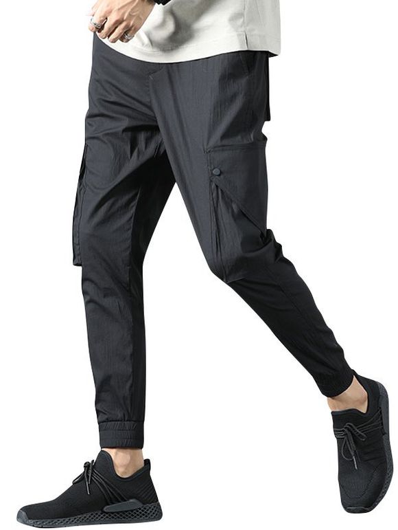 Pantalon Décontracté avec Multi-Poches - Noir 34