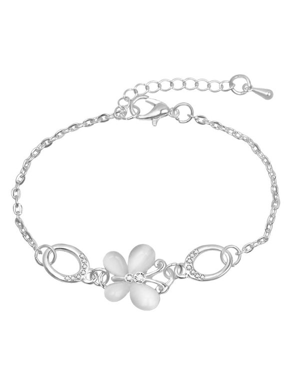 Bracelet Chaîne Papillon Design avec Strass - Argent 