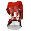 Tee-shirt imprimé Noël Père Noël - Rouge 2XL