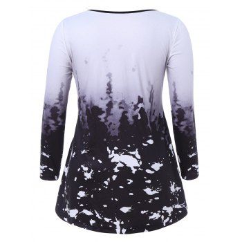 

Plus Size Ombre Printed T Shirt, Multicolor a