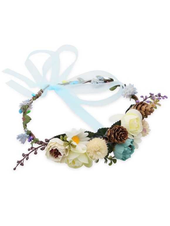 Bandeau de Cheveux de Mariée Floral Elégant Florissant - multicolor 
