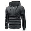 Sweat à Capuche Panneau Zippé avec Poche Kangourou - Gris M