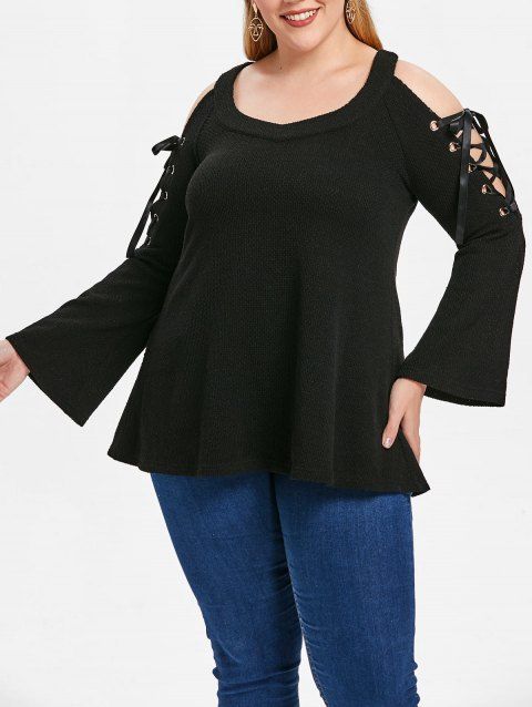 plus size open shoulder sweater