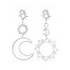 Sun Moon Star Drop Earrings - SILVER 