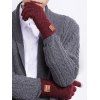 Gants tricotés pour motards d'hiver - Rouge Vineux 