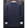 Solid Stripe Pullover Knit Sweater - DEEP BLUE XS