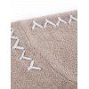 Contrast Zigzag Line Detail Knit Sweater - BLUE XS