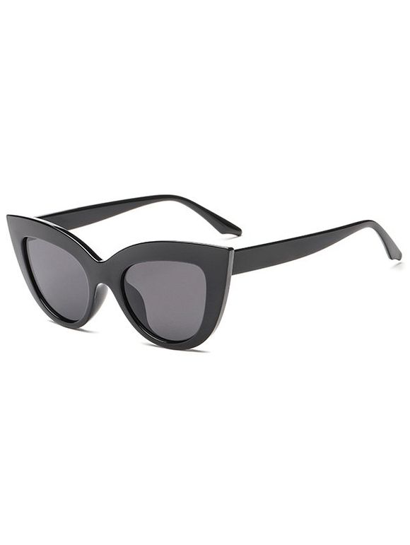 Kitty Eyes Trendy Shape Frame Sunglasses - BLACK 