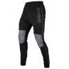 Pantalon de Jogging Patchwork Zippé à Cordon - Noir XS