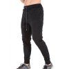 Pantalon de Jogging Décontracté en Couleur Unie à Cordon - Noir XS